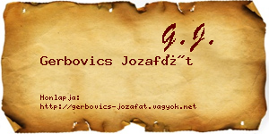 Gerbovics Jozafát névjegykártya