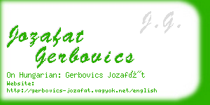 jozafat gerbovics business card
